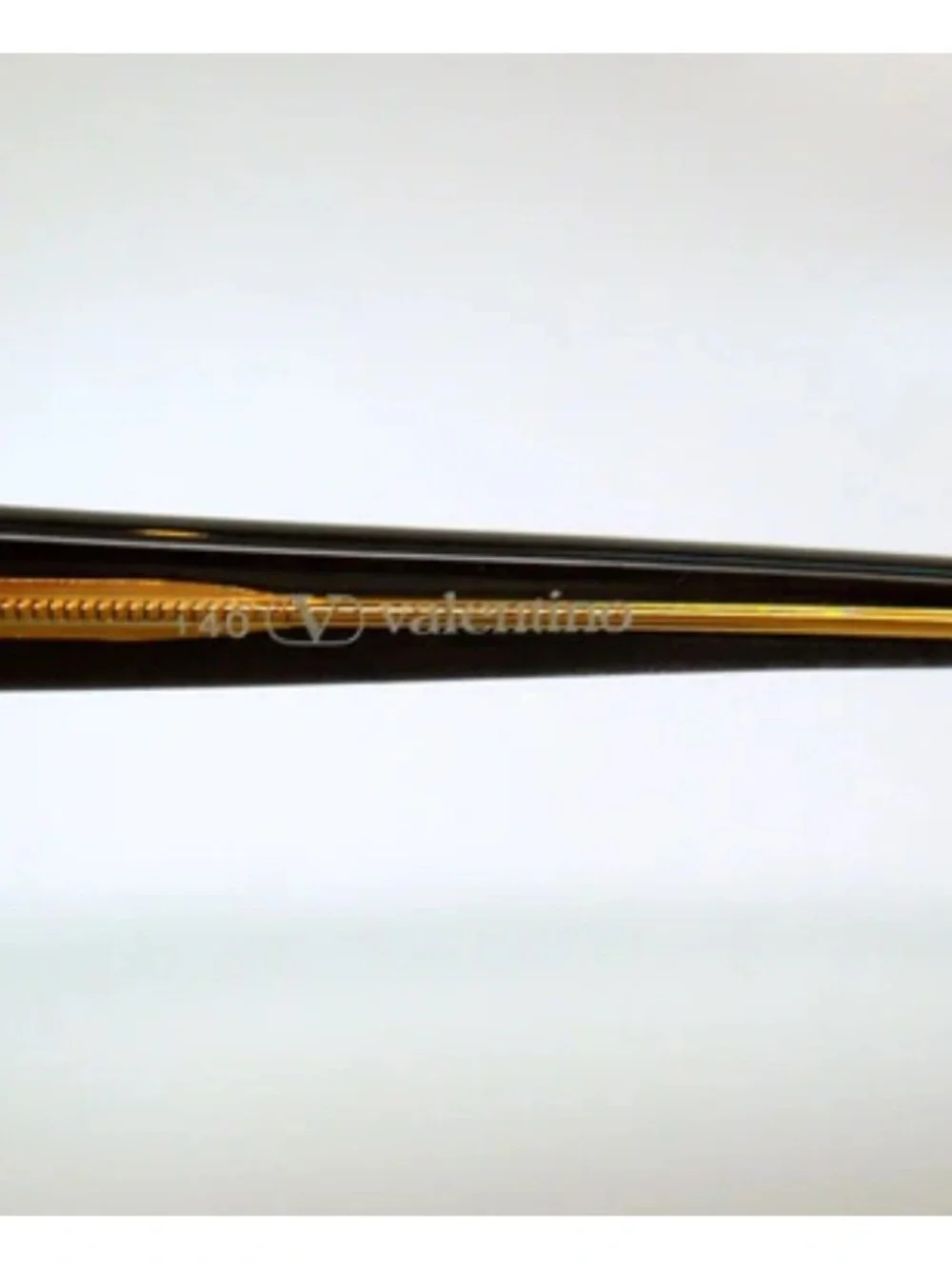 Vintage 1970s Valentino Two-Tone Cat-Eye Sunglasses in Black and Gold RARE - Picture 12 of 12